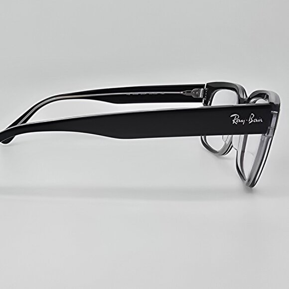 *SOLD* Ray-Ban RB5388 2034 Jeffrey Black on Transparent Eyeglasses Frame w/ Case - Picture 6 of 16